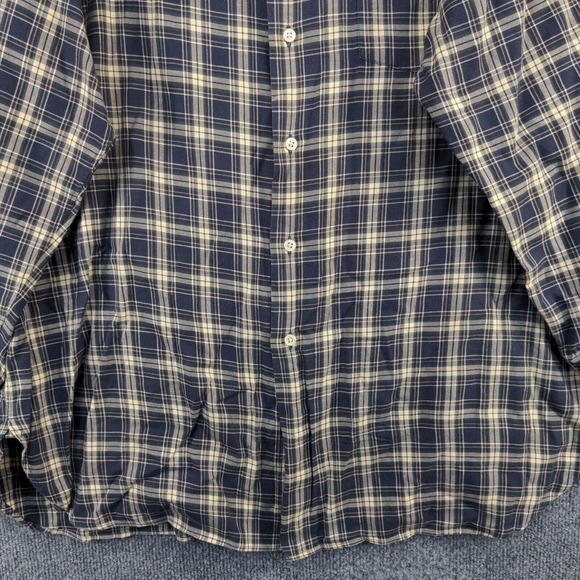 Ralph Lauren Men's Mcmeel Button-Down Shirt Blue Tan XL Long Sleeve Plaid - Picture 4 of 11